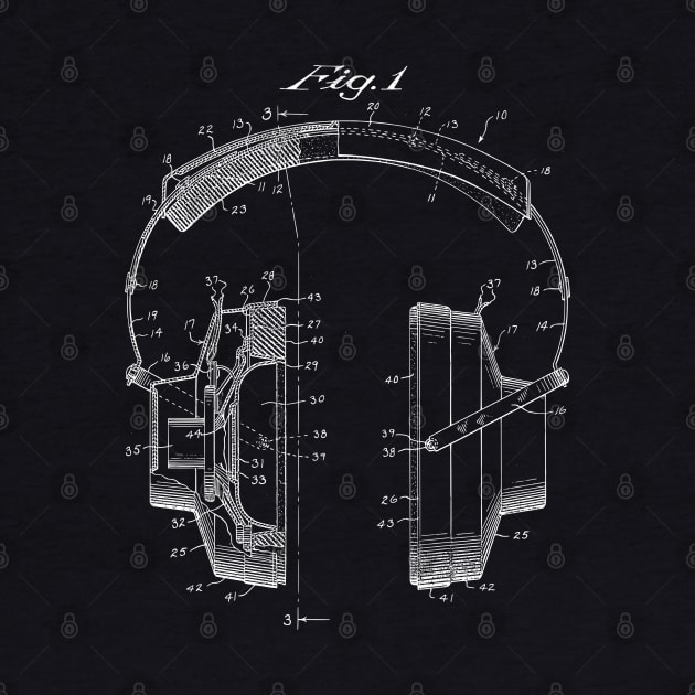 Stereo Headphones Patent Image by MadebyDesign